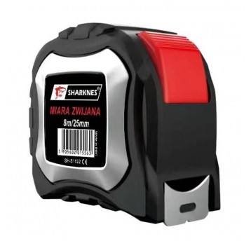 SHARKNES MIARA ZWIJANA 8m/ 25mm CHROM SH-51122
