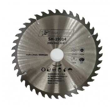 SHARKNES PIŁA TARCZOWA WIDIOWA 200x30x1.6 40z