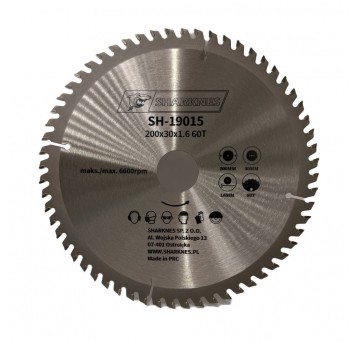 SHARKNES PIŁA TARCZOWA WIDIOWA 200x30x1.6 60z