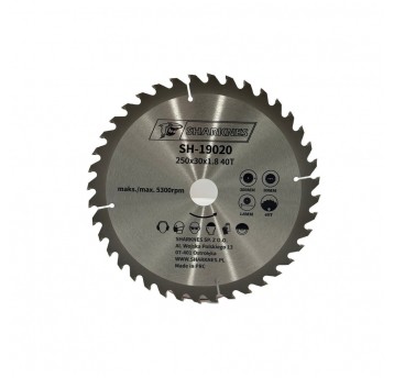 SHARKNES PIŁA TARCZOWA WIDIOWA 250x30x1.8 40z