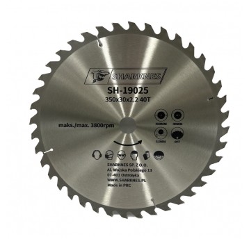 SHARKNES PIŁA TARCZOWA WIDIOWA 350x30x2.2 40z