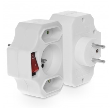 SHARKNES ROZGAŁĘŹNIK 1X2P+Z 2X2P BIAŁY SH-70118