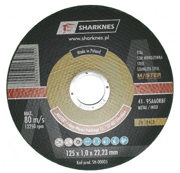SHARKNES TARCZA DO METALU 41 125X1.0X22 95A MASTER