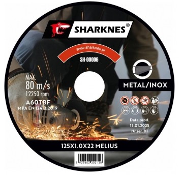 SHARKNES TARCZA DO METALU 41 125X1.0X22 MELIUS