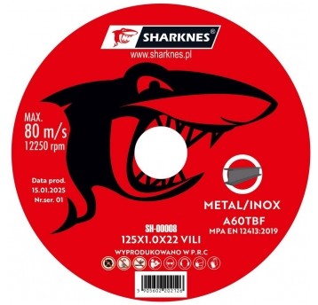 SHARKNES TARCZA DO METALU 41 125X1.0X22 VILI