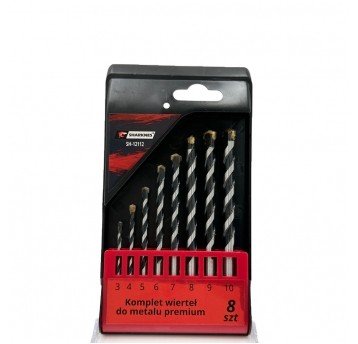 SHARKNES WIERTŁA DO BETONU HSS PREMIUM 8szt 3-10