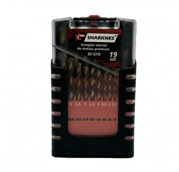 SHARKNES WIERTŁA DO METALU HSS PREMIUM 19szt 1-10