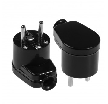 SHARKNES WTYCZKA KĄTOWA 2P+Z CZARNY SH-70109