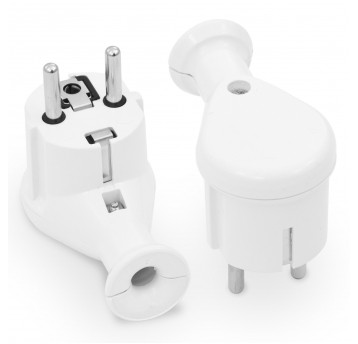 SHARKNES WTYCZKA KĄTOWA 2P+Z SCHUKO BIAŁY SH-70116