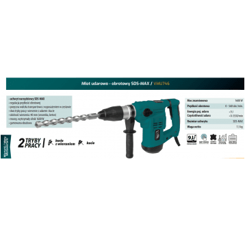 VANDER MŁOT UDAROWO-OBROTOWY VMU744 1500W 6J
