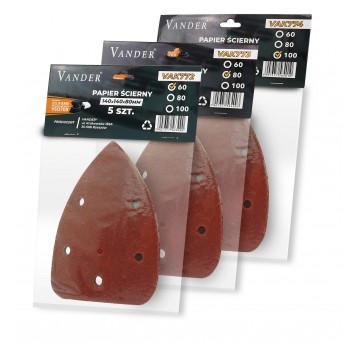 VANDER PAPIER ŚCIERNY DELTA 140x140x80 gr. 80 5szt